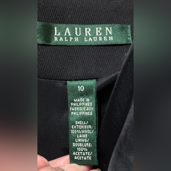 Lauren Ralph Lauren 100%wool laine lining Black Blazer with Gold Buttons - Picture 14 of 14